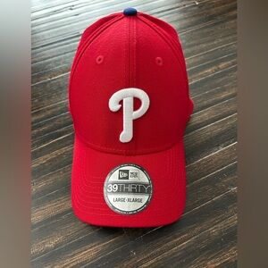 Phillies New Era Red Cap with White Lettering
